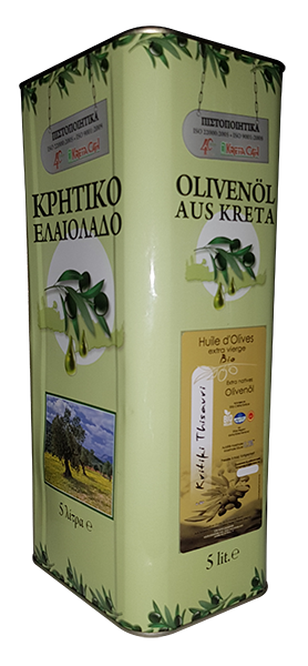 Lot 4x Huile D'olive Extra Vierge De Crète - Bidon 5l : les 4