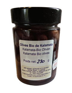 Olives BIO de Grèce continentale (Kalamata) 230g