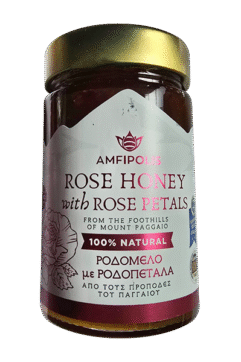 Amfipolis, Miel de Rose avec pétales 250g